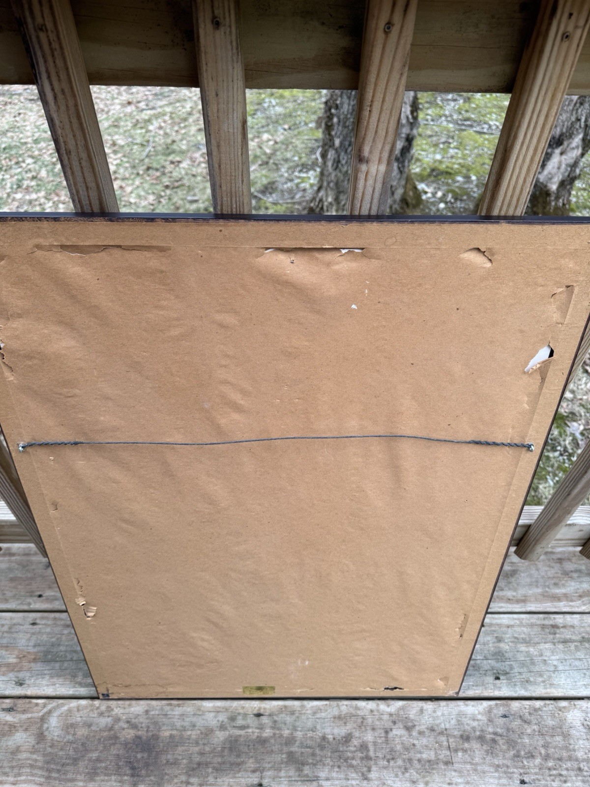 3 large Framed Mexican Folk Art On Bark Paper Hand Painted JMZ