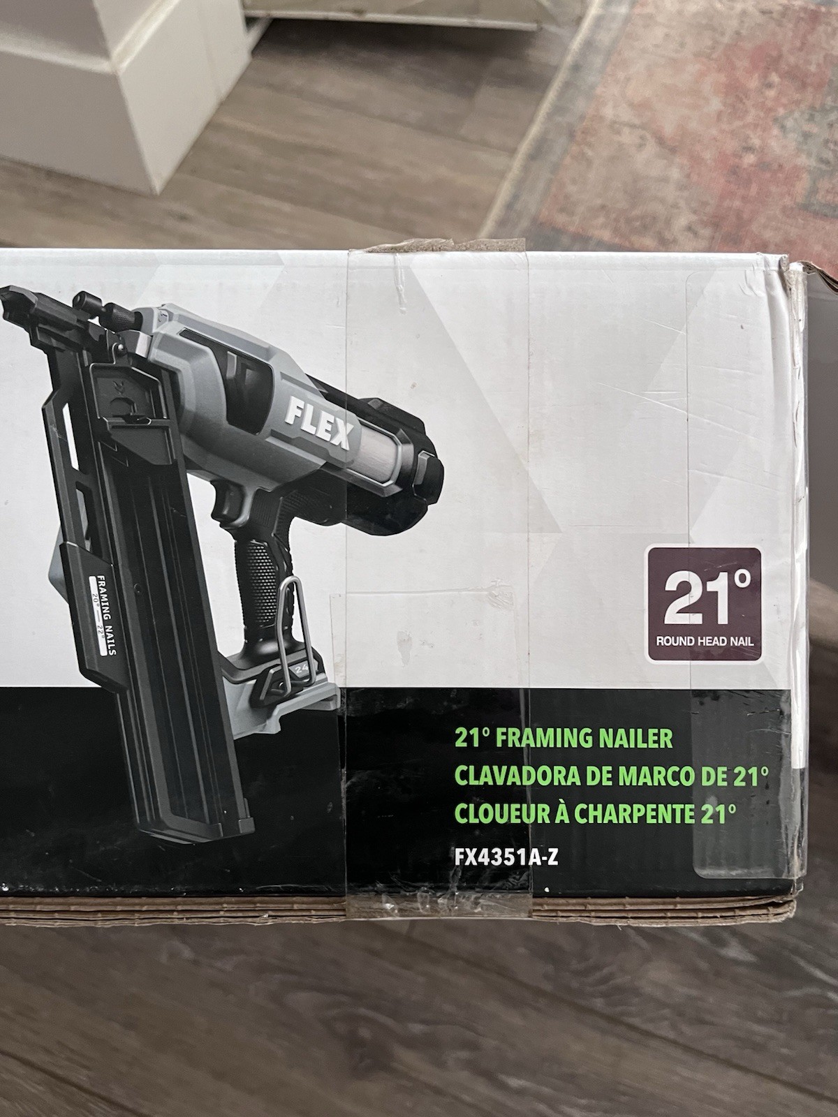 Flex 21 Degree Framing Nailer FX4351A 24V Cordless 21' Framing Nailer Tool Only