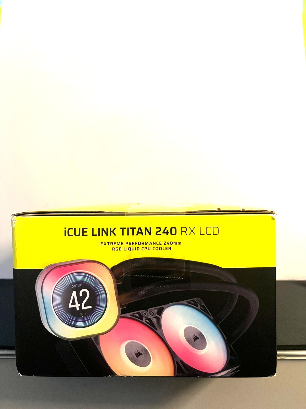 CORSAIR iCUE Link Titan 240 RX LCD Liquid CPU Cooler – 240mm AIO – Black