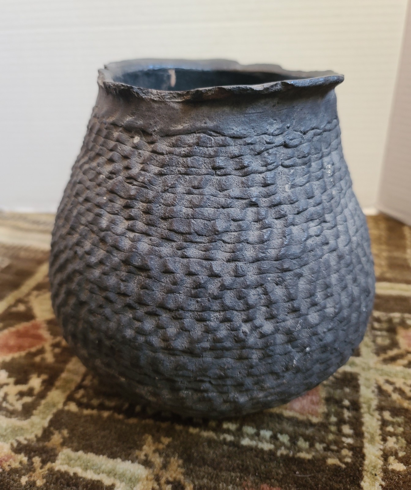 Ancient Anasazi Corrugated Olla Pot Jar Vessel 7" Tall Native American Artifact