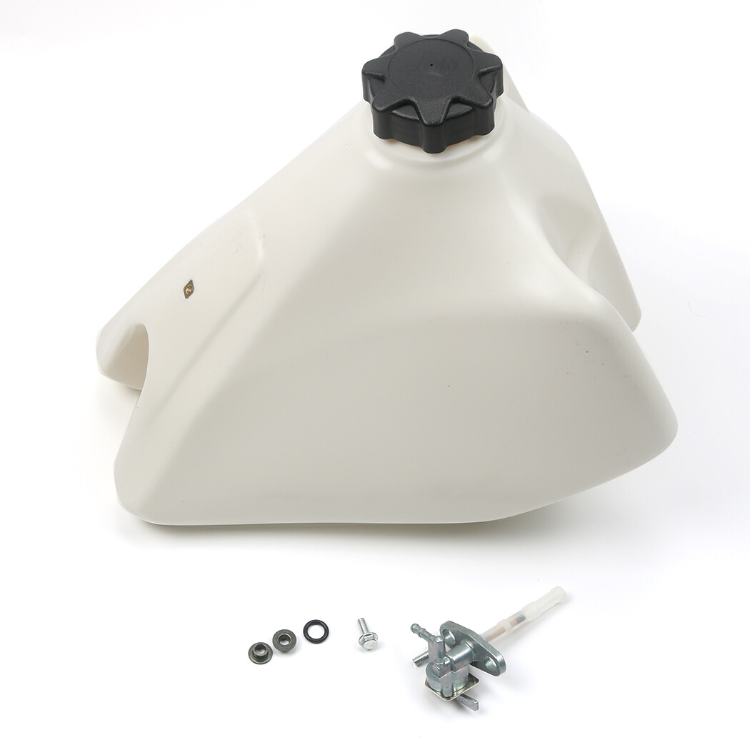 For Honda XR200R 1985-2002 Plastic Fuel Tank & Gas Cap Petcock Valve White