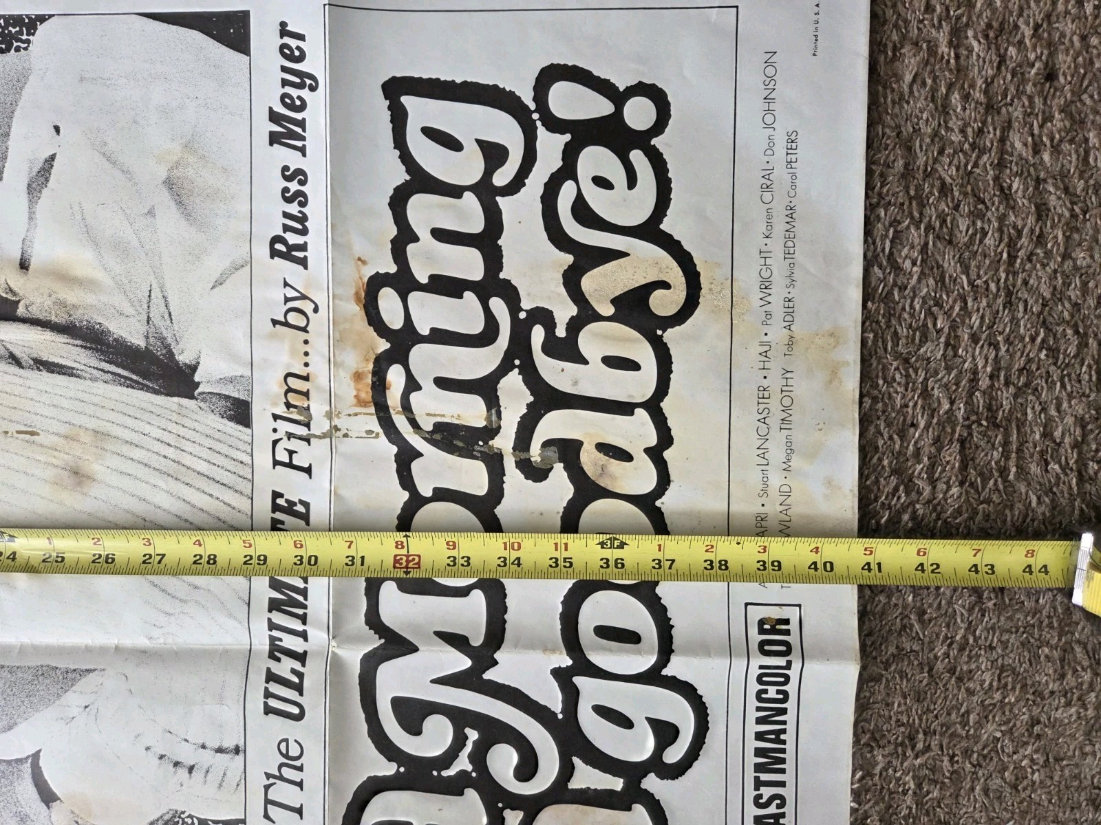 Good Morning. and Goodbye! Original Movie Poster Russ Meyer 1970s