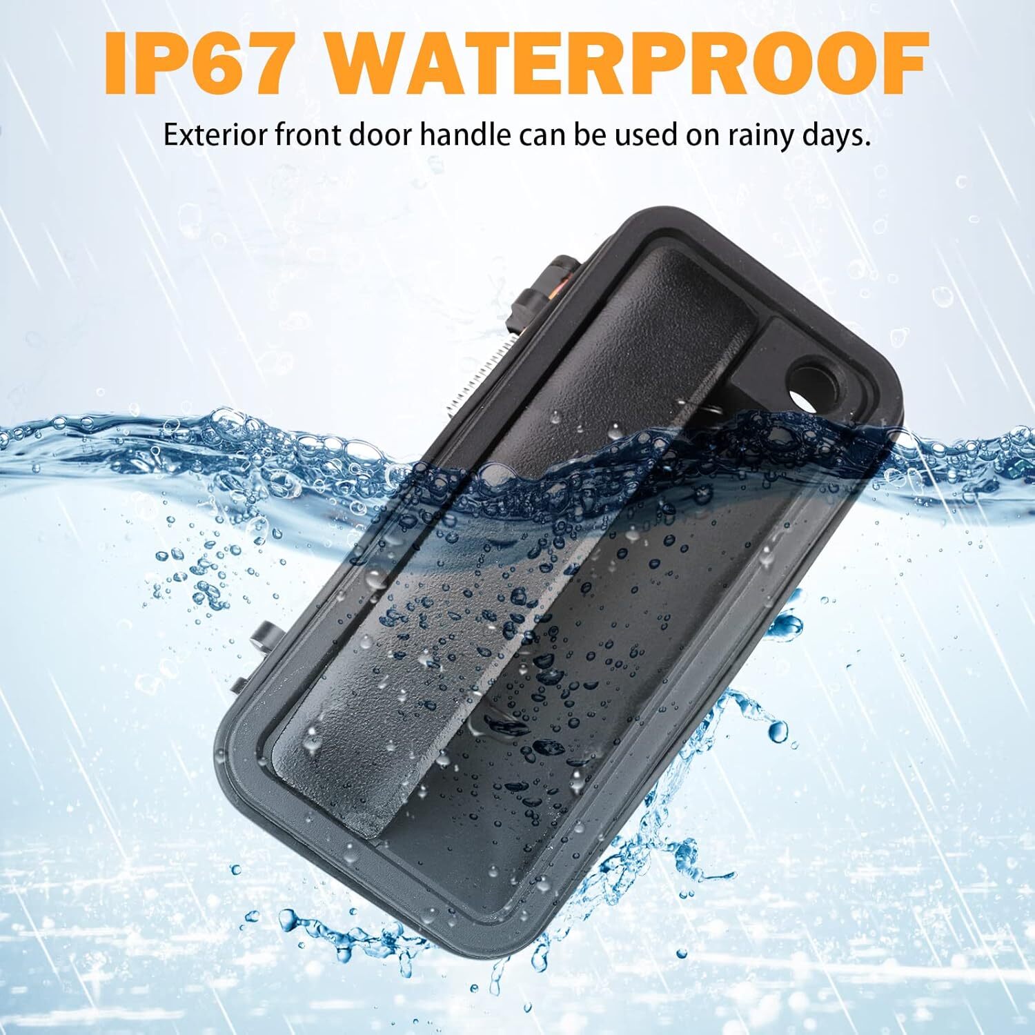 Pair Exterior Door Handle w/Lock Cylinder For Chevy/GMC 1500-3500 88-94 15742229