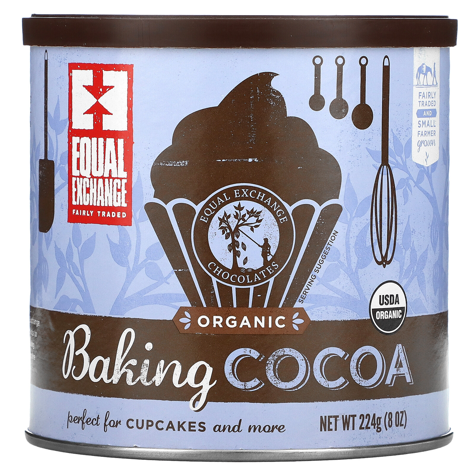 Equal Exchange Organic Baking Cocoa 8 oz 224 g Fair Trade, Kosher, Organic
