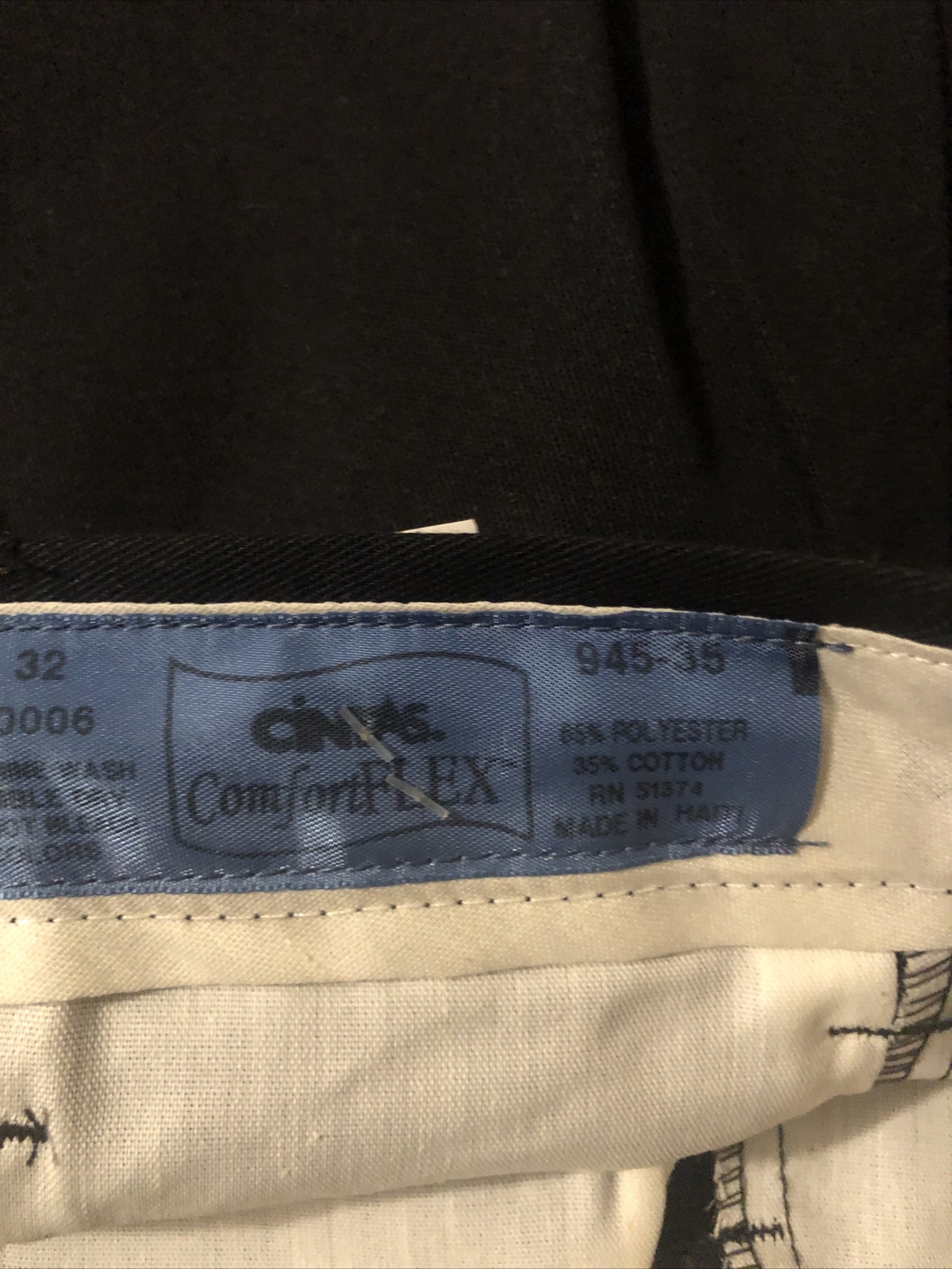 Lot of 3 Cintas Comfort Flex Black Work Pant Size 32x30 #945-35 Very Comfortable