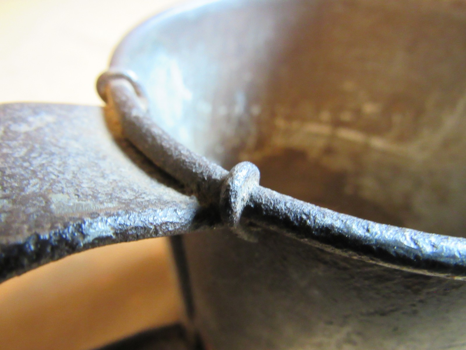 Antique Civil War Original Wire Handle Tin Mess cup 1860s