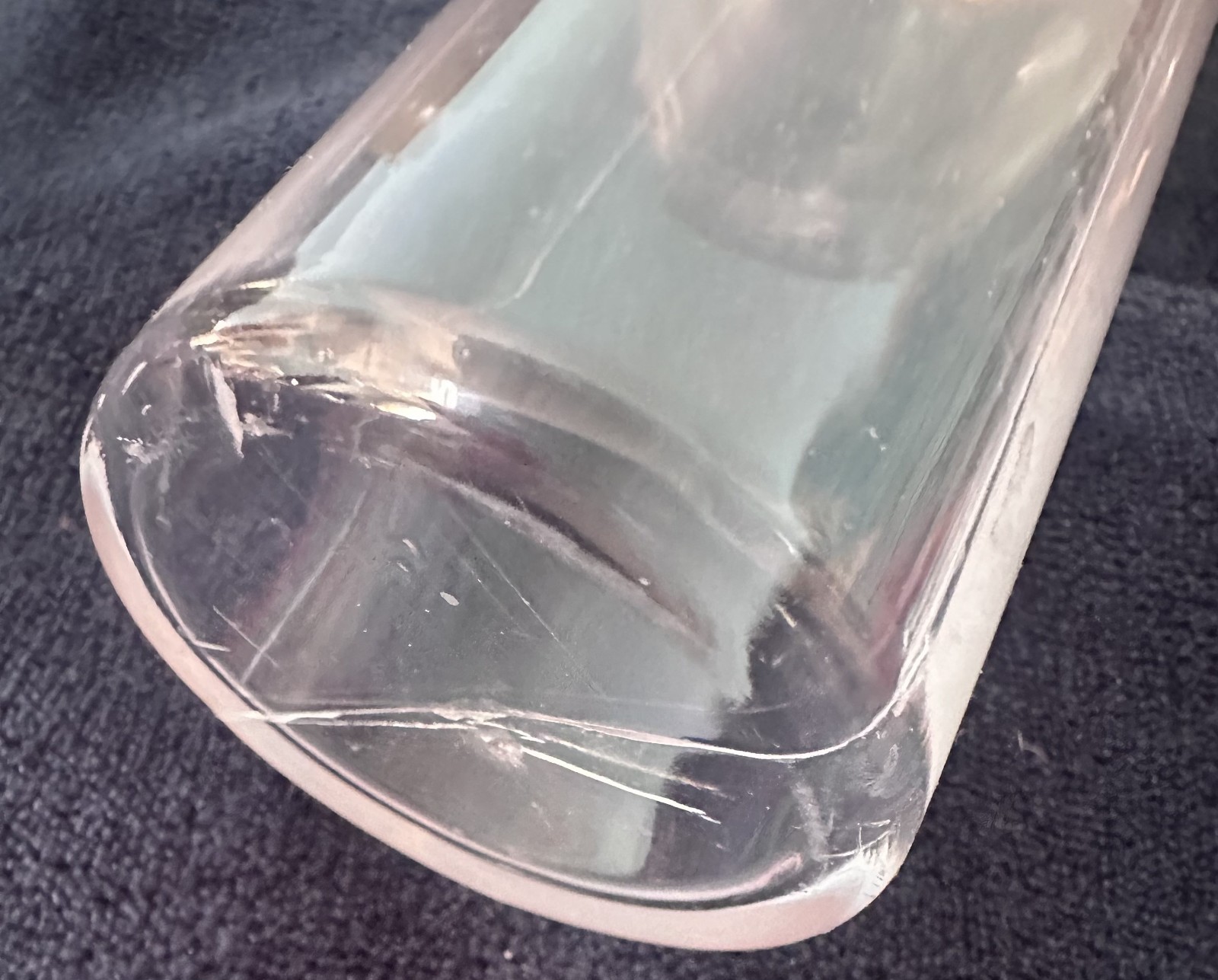 Vintage Crystal Decanter w/ Silverplate Spout & Handle Ice Core Insert