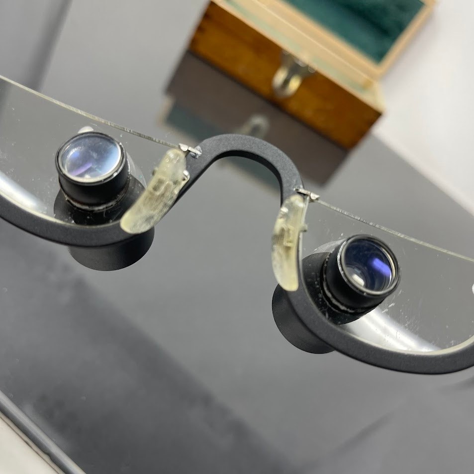 Vintage Surgical Spectacles Glasses in Wooden Box