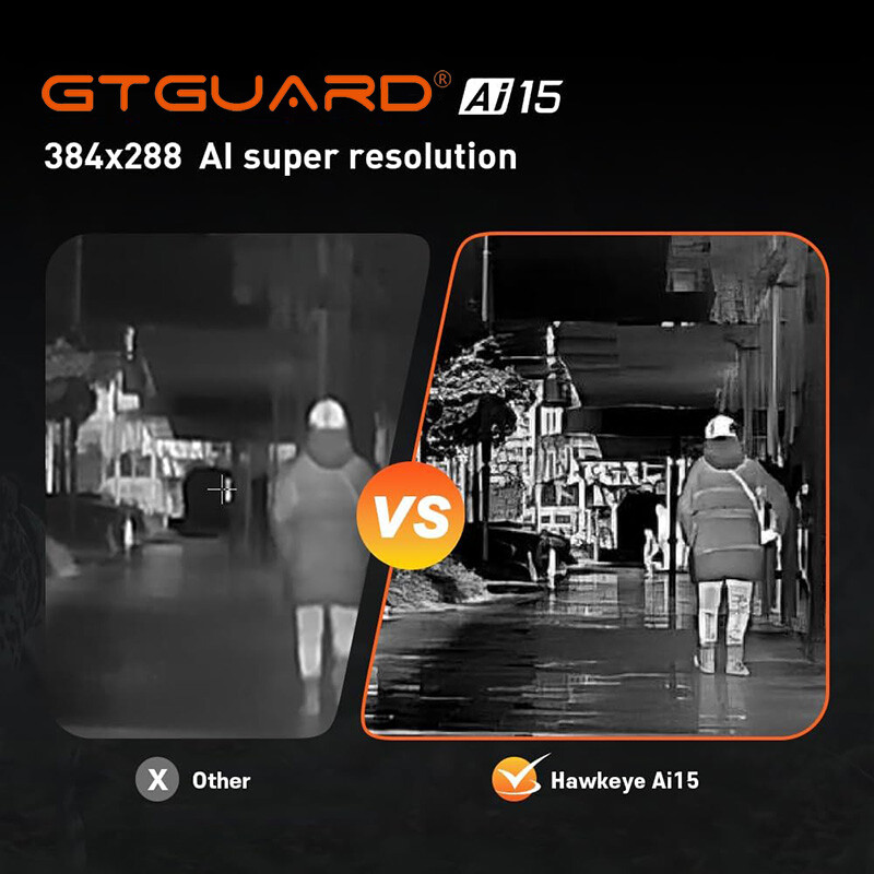 GTGUARD Ai 384x288 Thermal Monocular 15mm 60Hz Lens Night Vision Hunting Scope