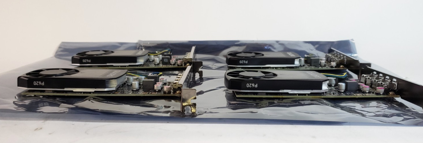 Lot of 4 NVIDIA Quadro P620 2GB GDDR5 4x Mini DP Graphics Cards