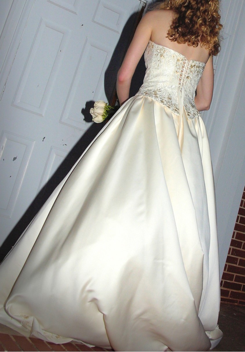 Anjolique wedding dress, Size 10, Ivory/Candlelight, Preowned