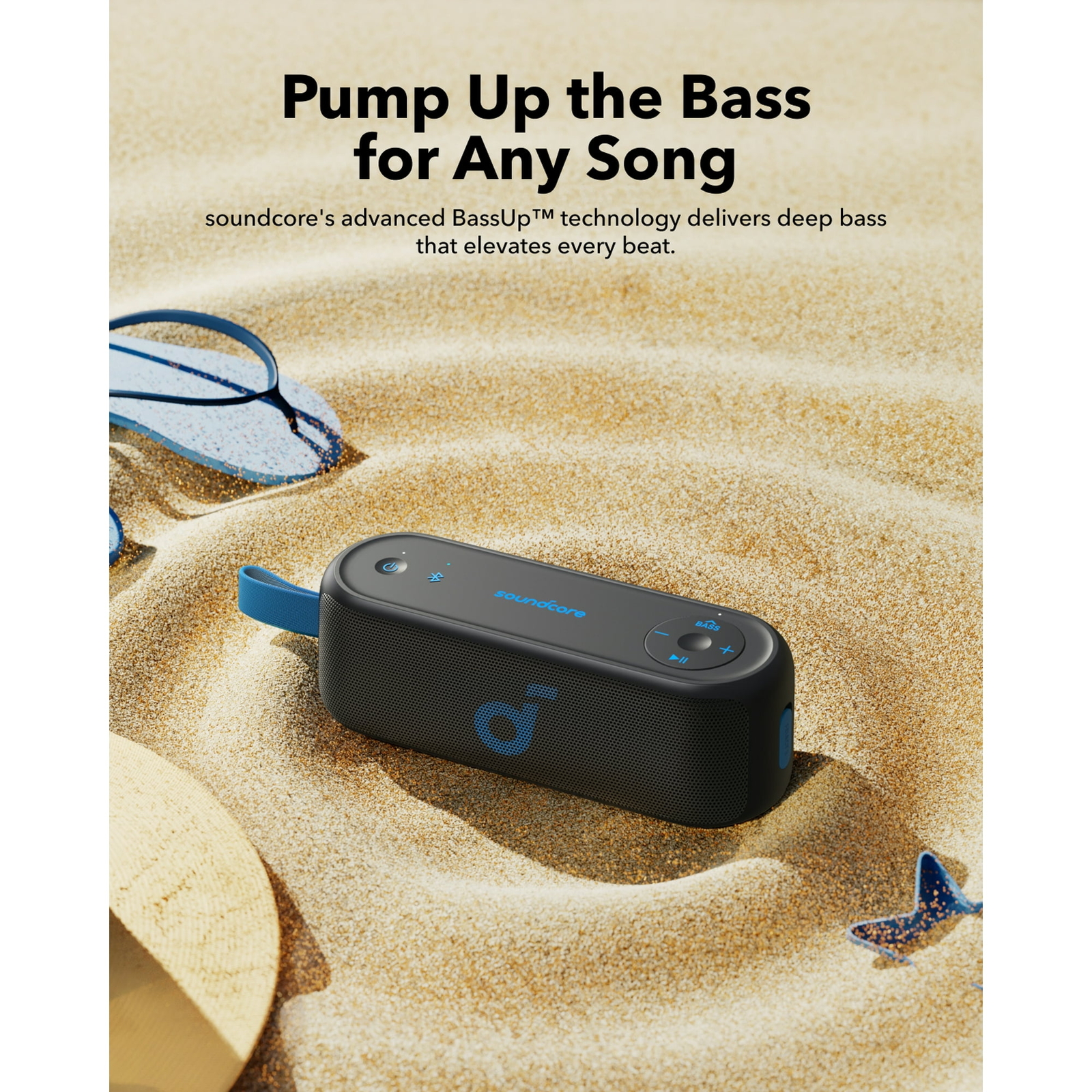 soundcore Select 3 Portable Outdoor Speaker BassUp Tech Waterproof 16W|Refurbish