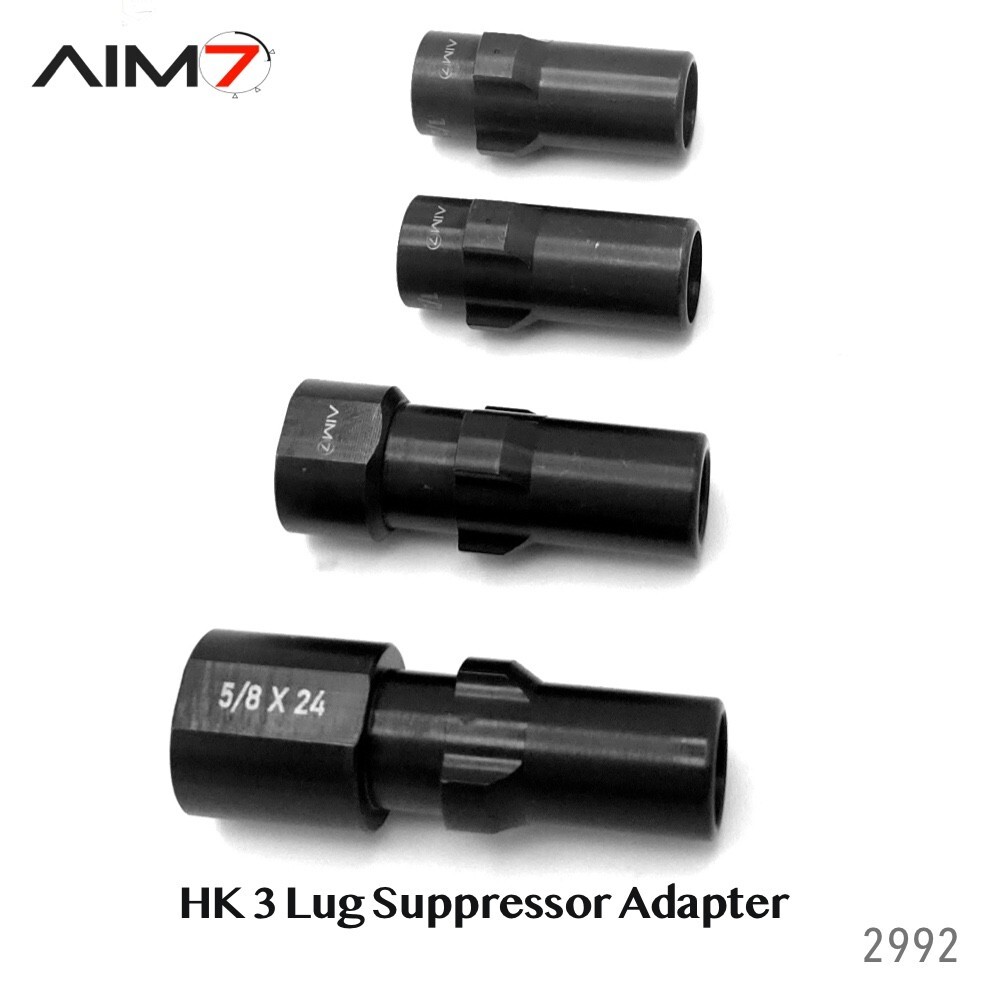 Aim7 3-Lug Muzzle Device 1/2x28, 1/2x36, 5/8x24, M135.1LH