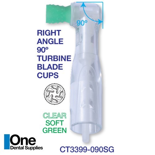 Dental Disposable Clear Prophy Turbine Assort Regular/Soft Color Cup 90° 100's