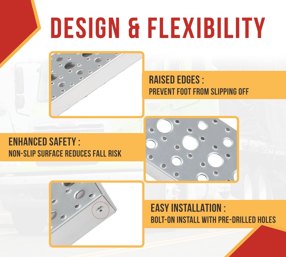 2PK 39.37"x5.5"x1.75"BoltOn Fuel Tank Step Fit Freightliner ReplaceA22-57757-100