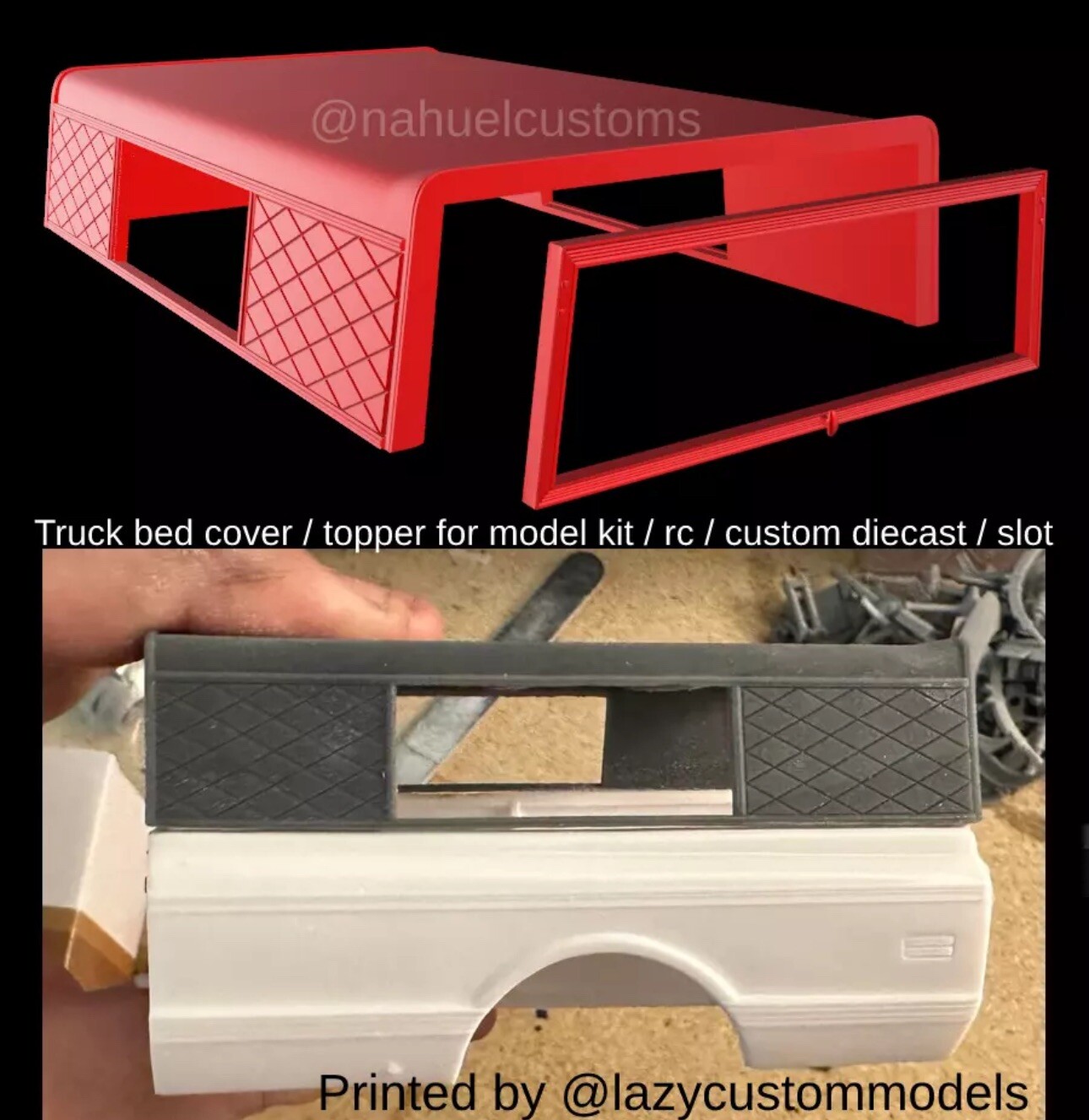 1/25 Scale 3d Resin Truck Topper