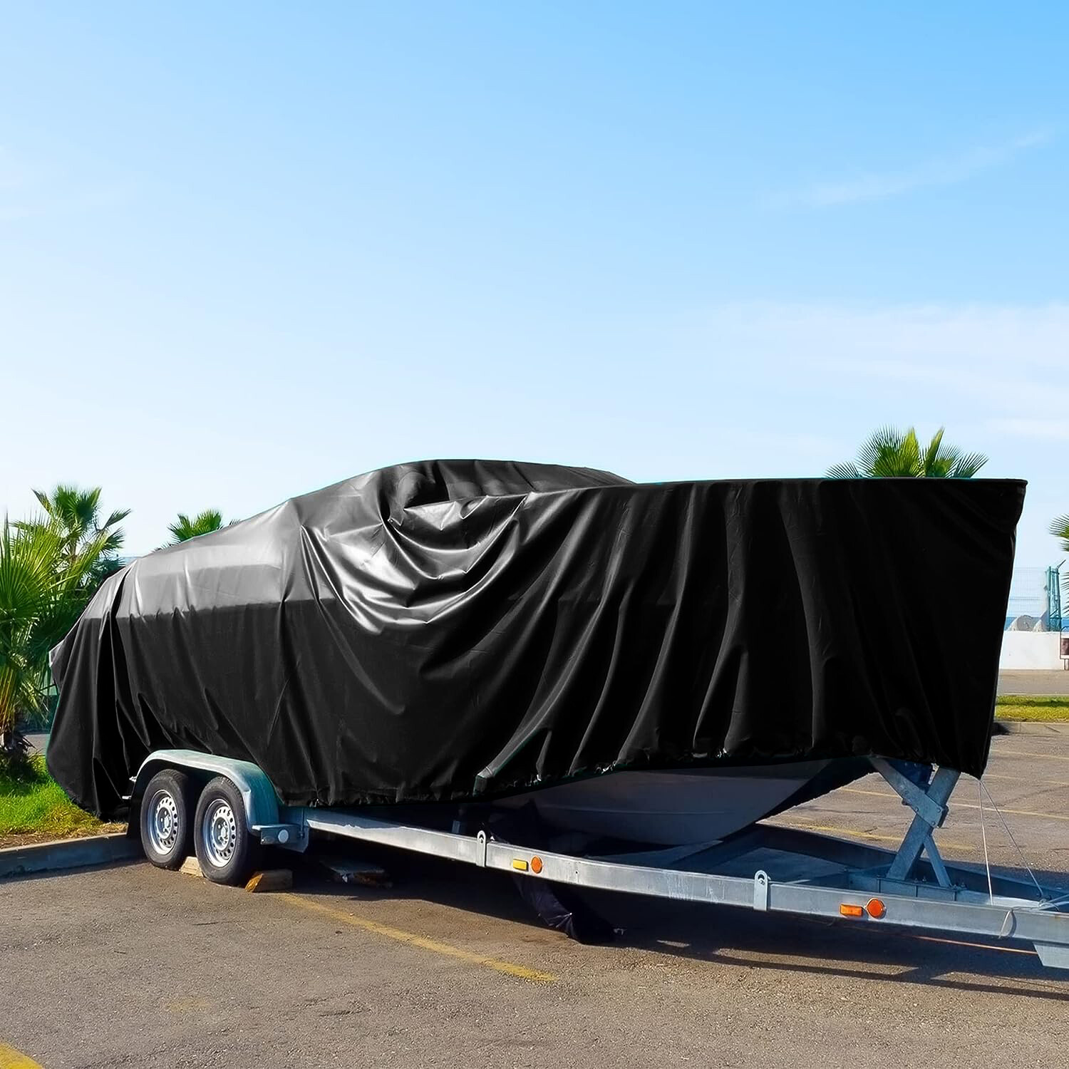 EXTRA Heavy Duty 14 mil Black Tarp 3 Ply Coated Reinforced Canopy 6 oz 3 Layer