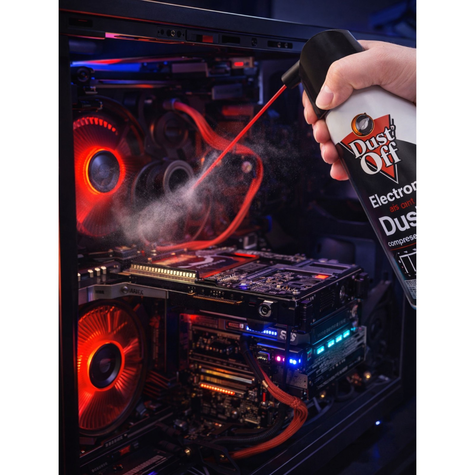 Falcon Dust-Off Electronics Compressed Gas Duster, 10 oz (Pack of 4, 8, 12)