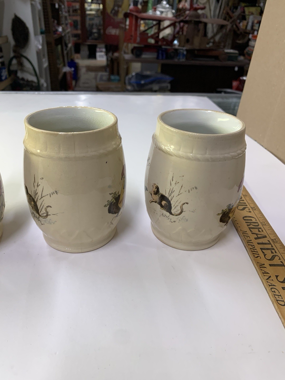 Antique Villeroy & Boch Mettlach Jug Mug Gnomes Read Description Geschutzt?