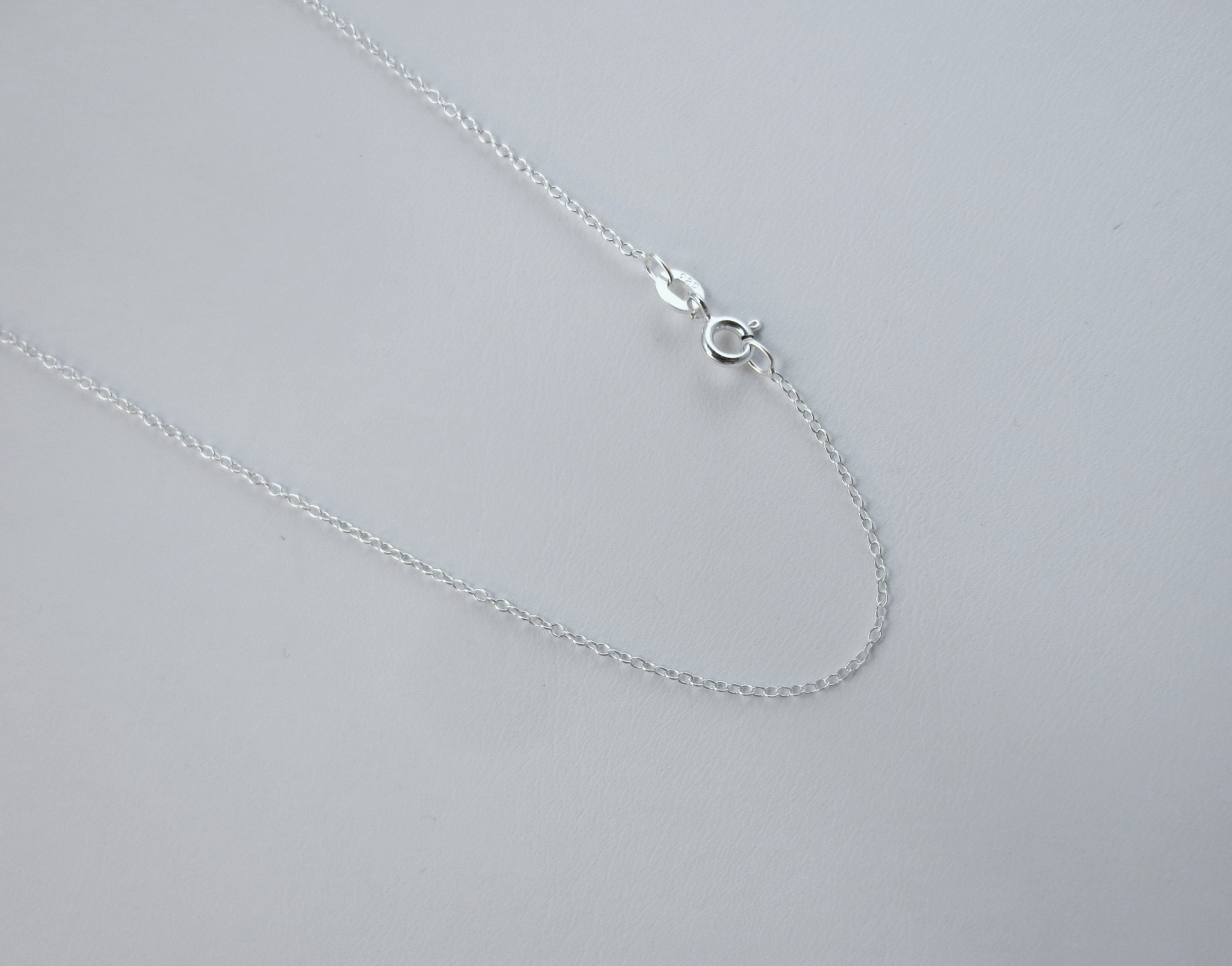 14,16,18,20,24 inch Sterling Silver 1mm Cable Chain Thin Rolo .925 Made in Italy