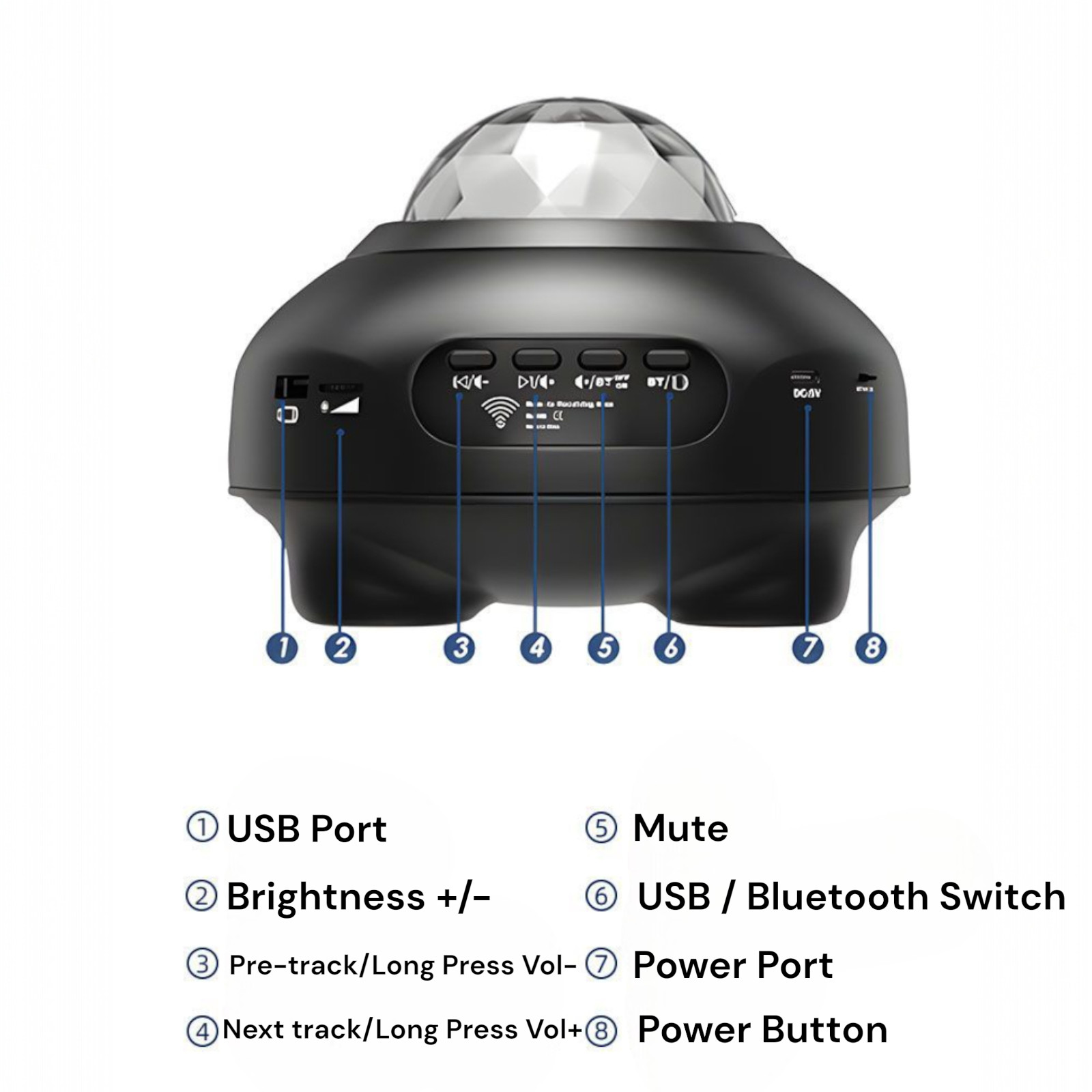 Galaxy Star Projector Aurora Night Light Bluetooth Music Lamp Moon Sky Gift