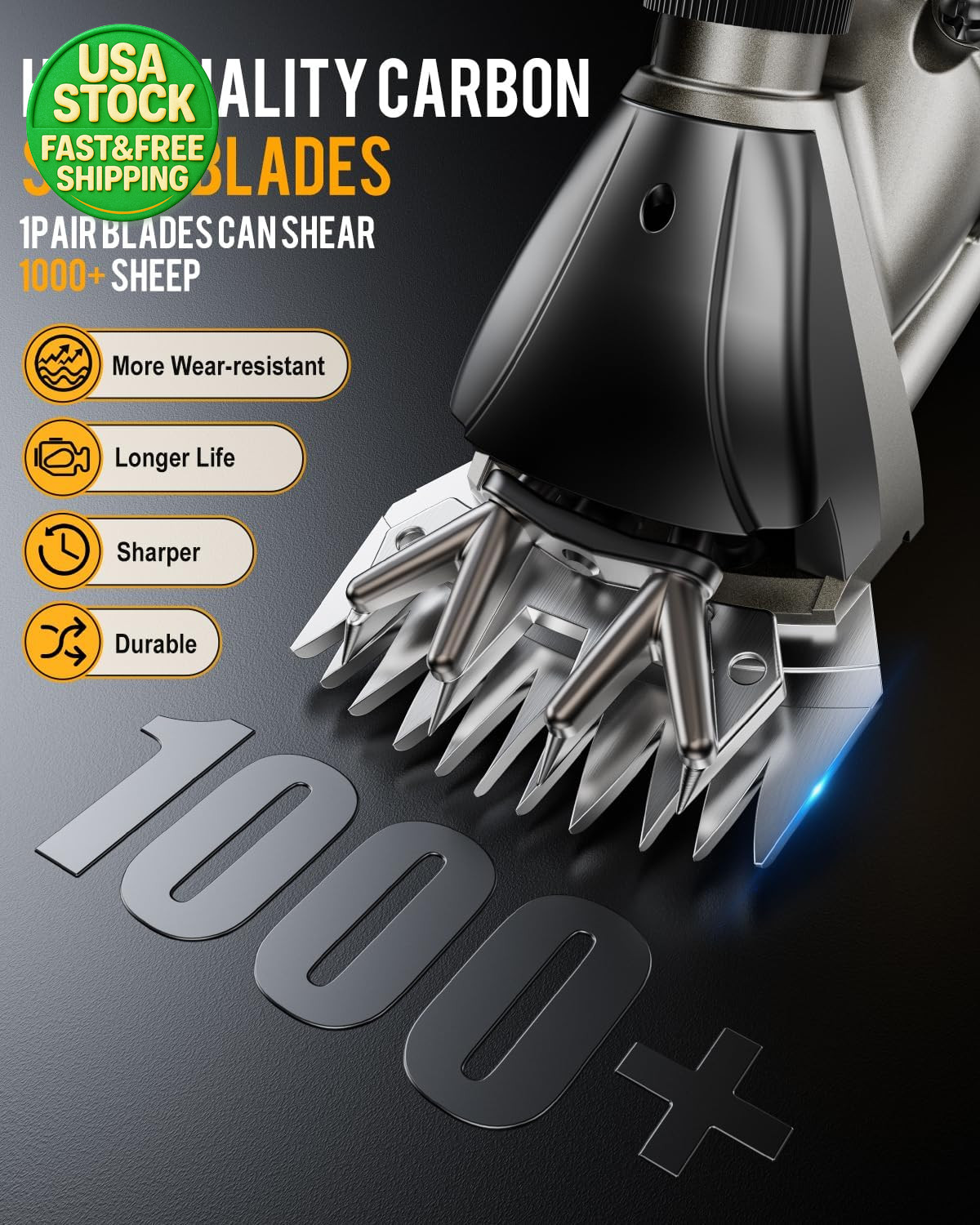 600W Electric Sheep Shears Heavy Duty Clippers for Goats Horses Alpacas Grooming