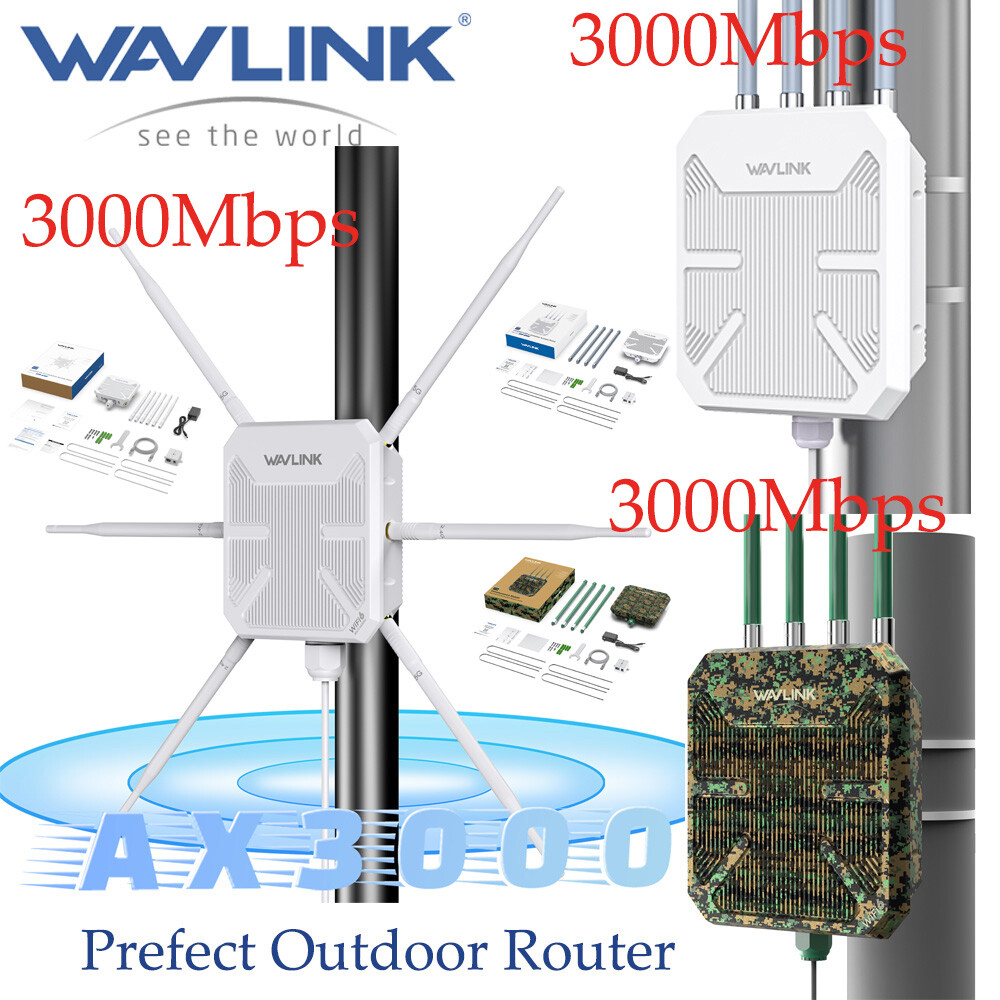 WAVLINK WiFi 6 Extender Outdoor Router AX3000 5G Dual Band Long Range up to 300m