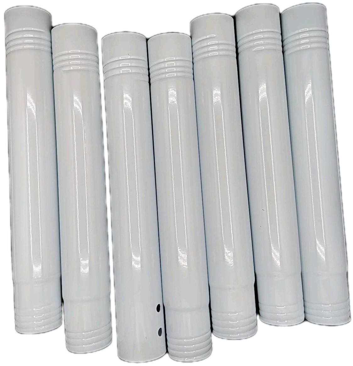 9' Shade Sail Pole White Metal With Cable & Hardware