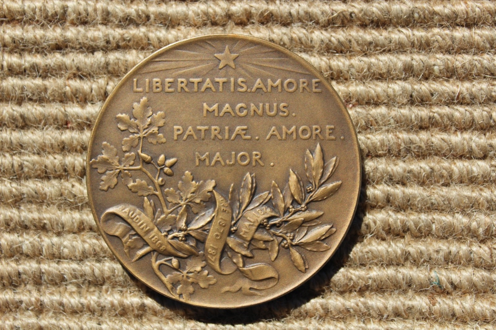 Art Medals Bronze LEON. GAMBETTA O. Roty - Beautiful FINE Condition