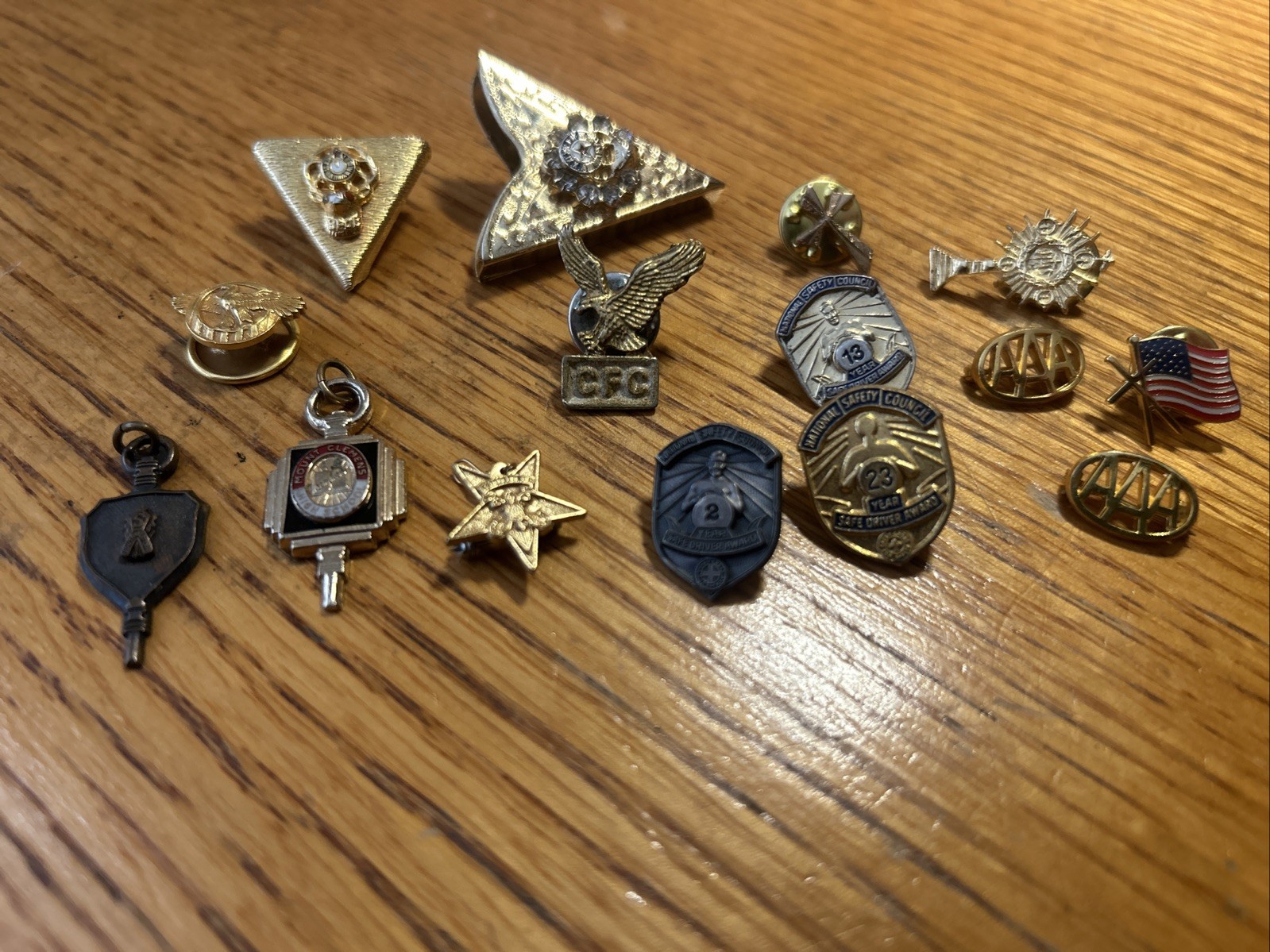 Lot of 15 Fraternal Pins And More