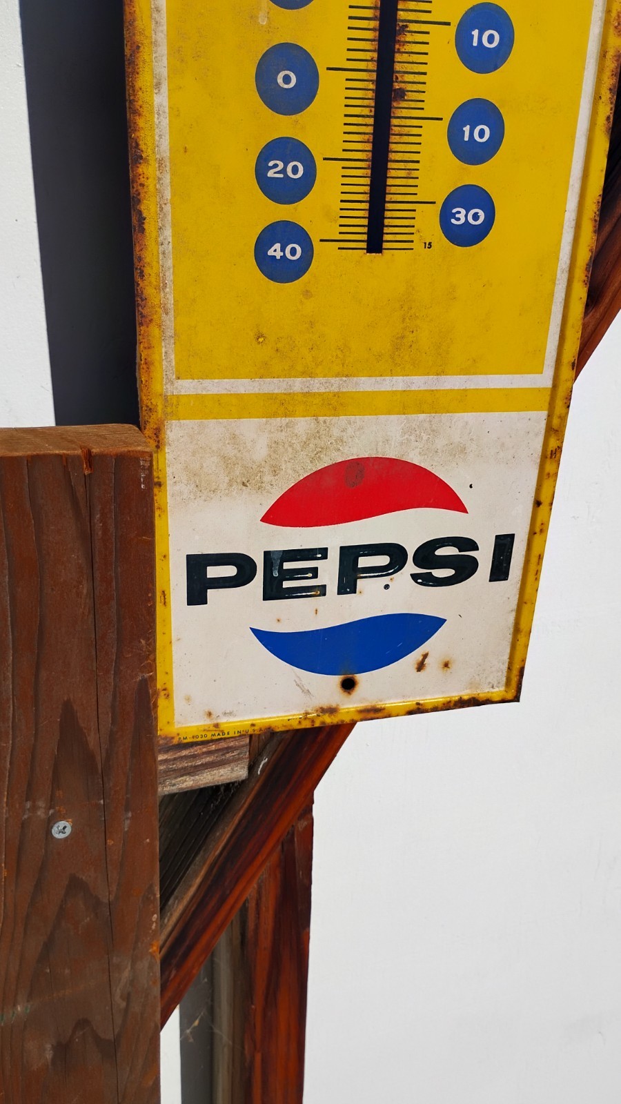 Vintage Say Pepsi Please Thermometer with NO Thermometer Tube Pm-1030