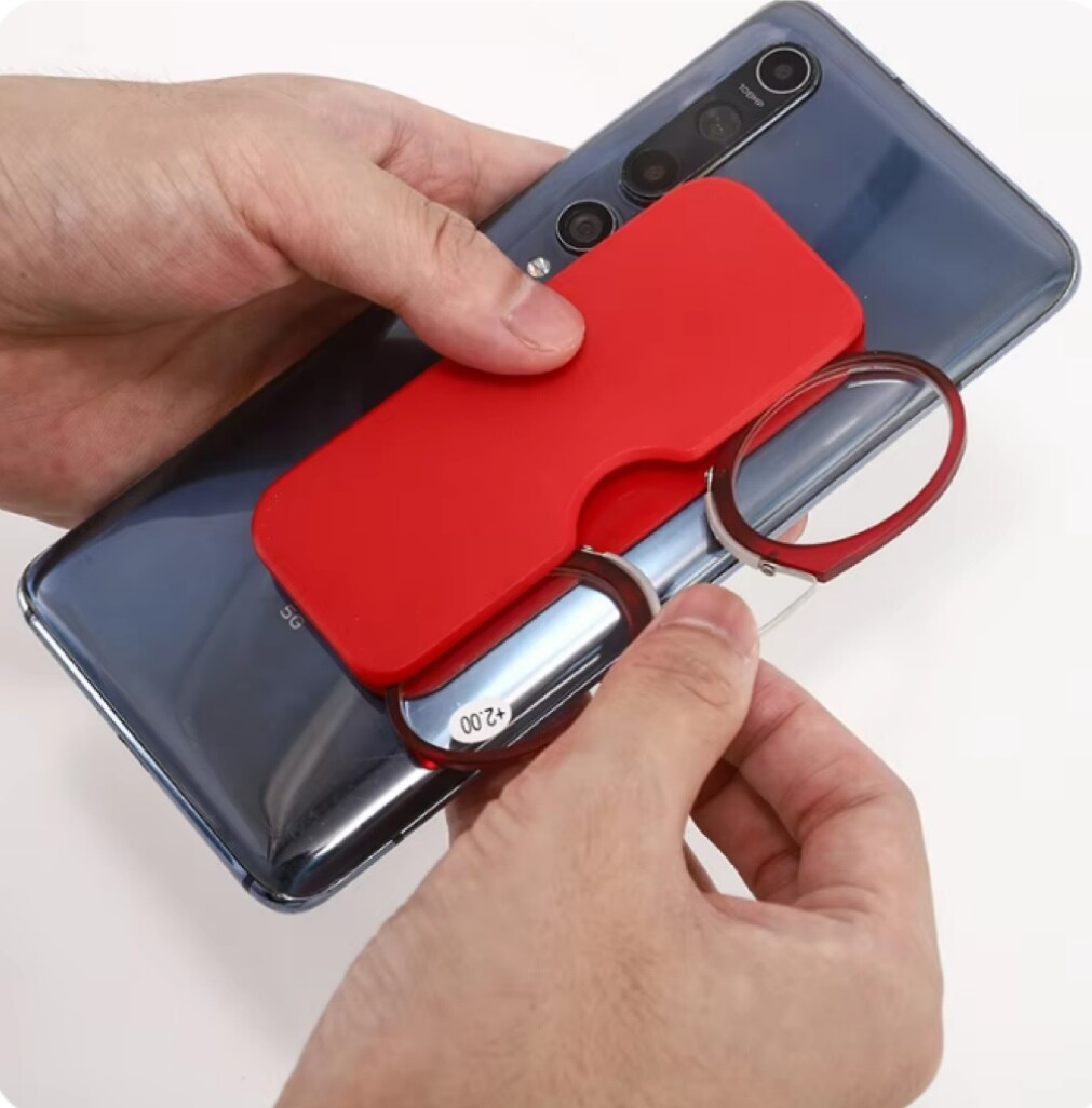 MINI Clip Nose Bridge Reading Glasses Portable Presbyopic Glasses With Case NEW