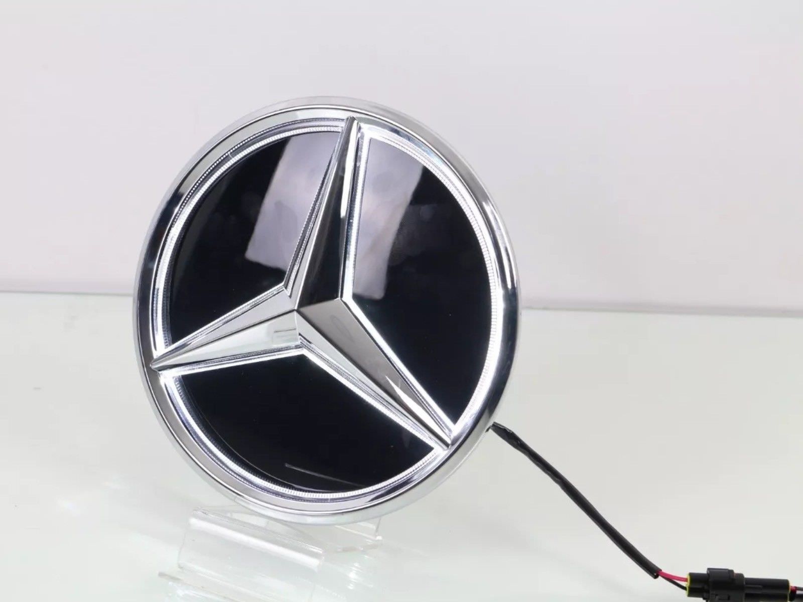 Mercedes Benz 2011-2017 Front Grille Mirror Star LED White Illuminated Emblems