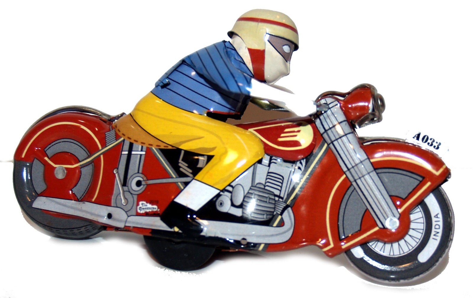 Tin Toy Windup Motorcycle with spinout action NEW!