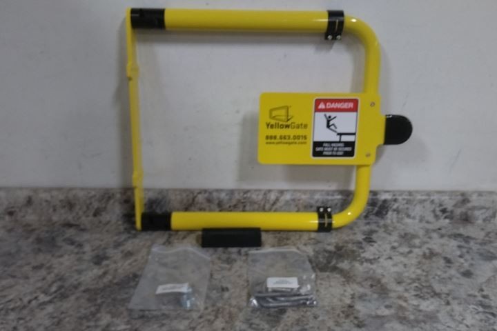Erectastep 11792-R2 36 In Max Opening 22 In H Yellow Self Closing Safety Gate