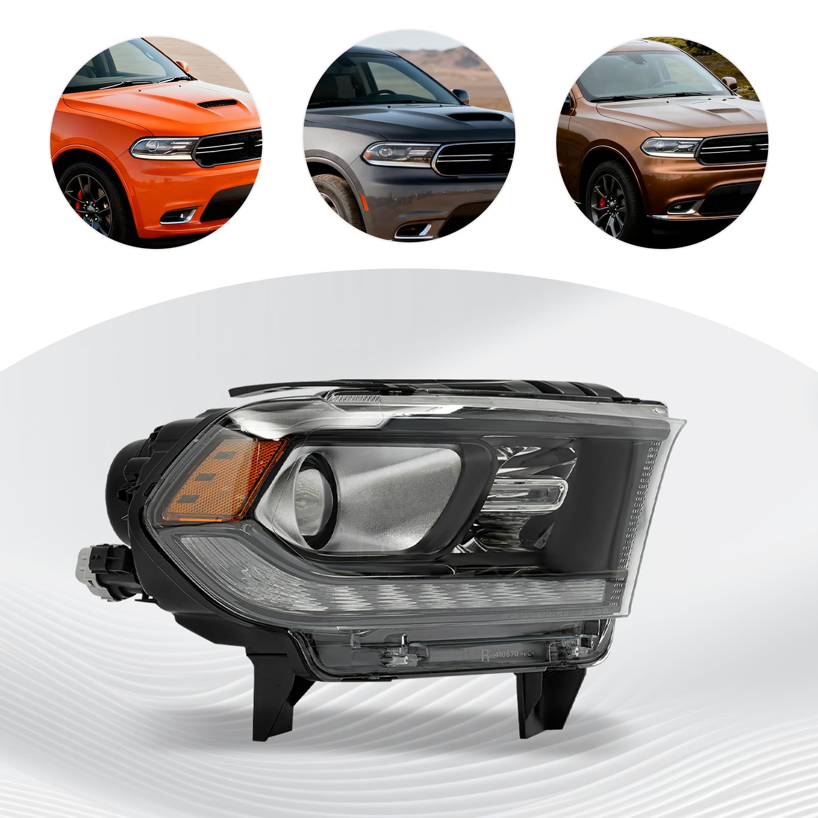 For Dodge Durango 2016-20 HID Headlight Lamp Assembly w/LED DRL Right Side