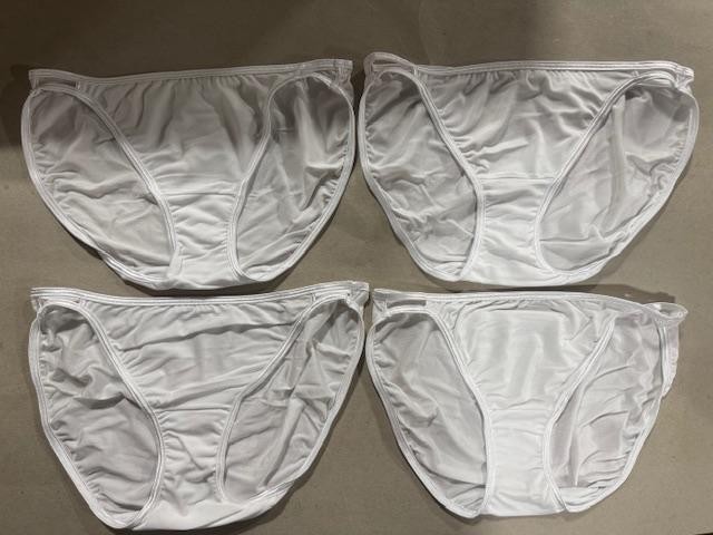 4 prs VANITY FAIR Illumination String BIKINI 18108 Panty WHITE Size-  5~6~7~8