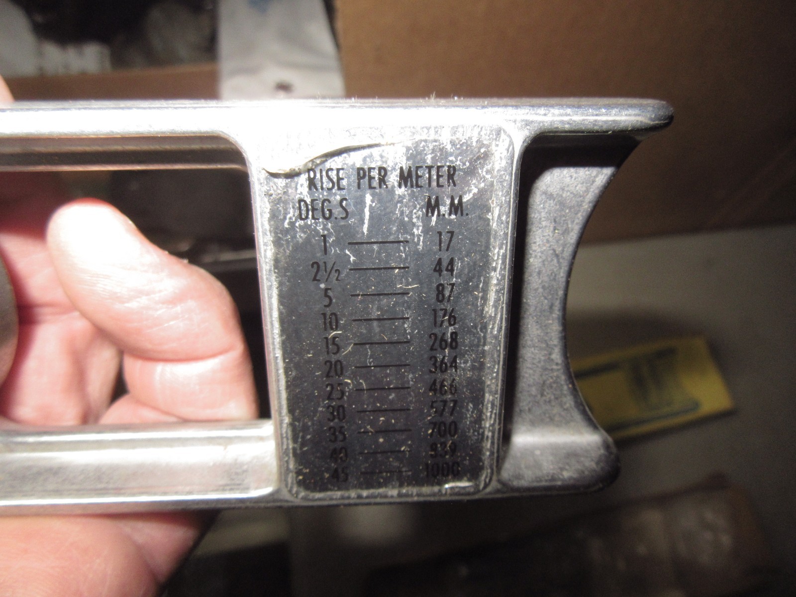 Vintage Pro-Mag- Level CURV-O-MARK Magnetic Inclinometer w/box barely used look