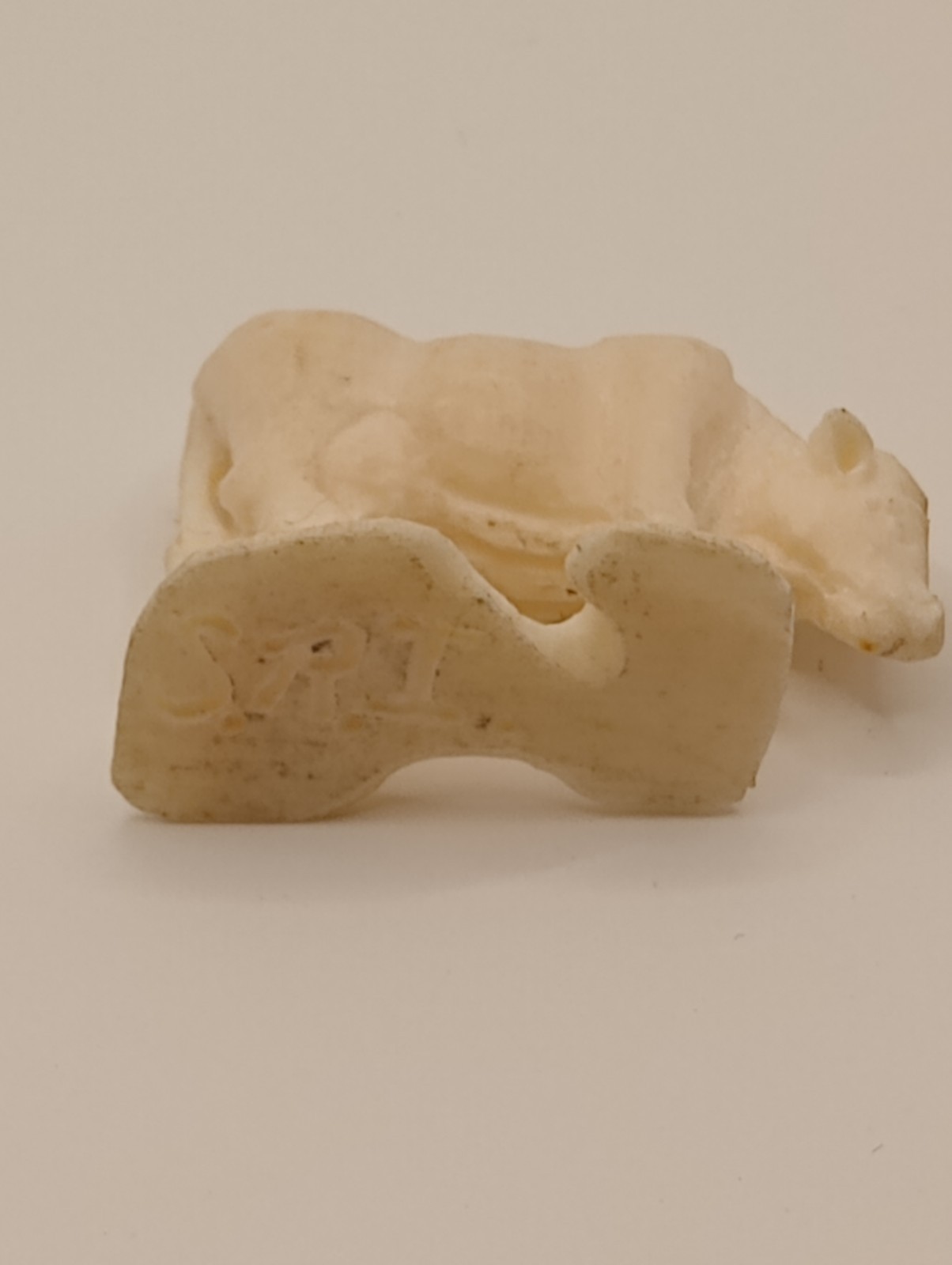 Bovine Bone Hand Carved Cow Figurine Made In USA Collector Item Farm Animal Gift