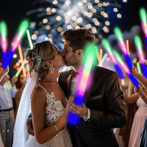 12 PCS Foam Glow Sticks Bulk With 3 Modes Colorful Flashing,Foam Multicolor