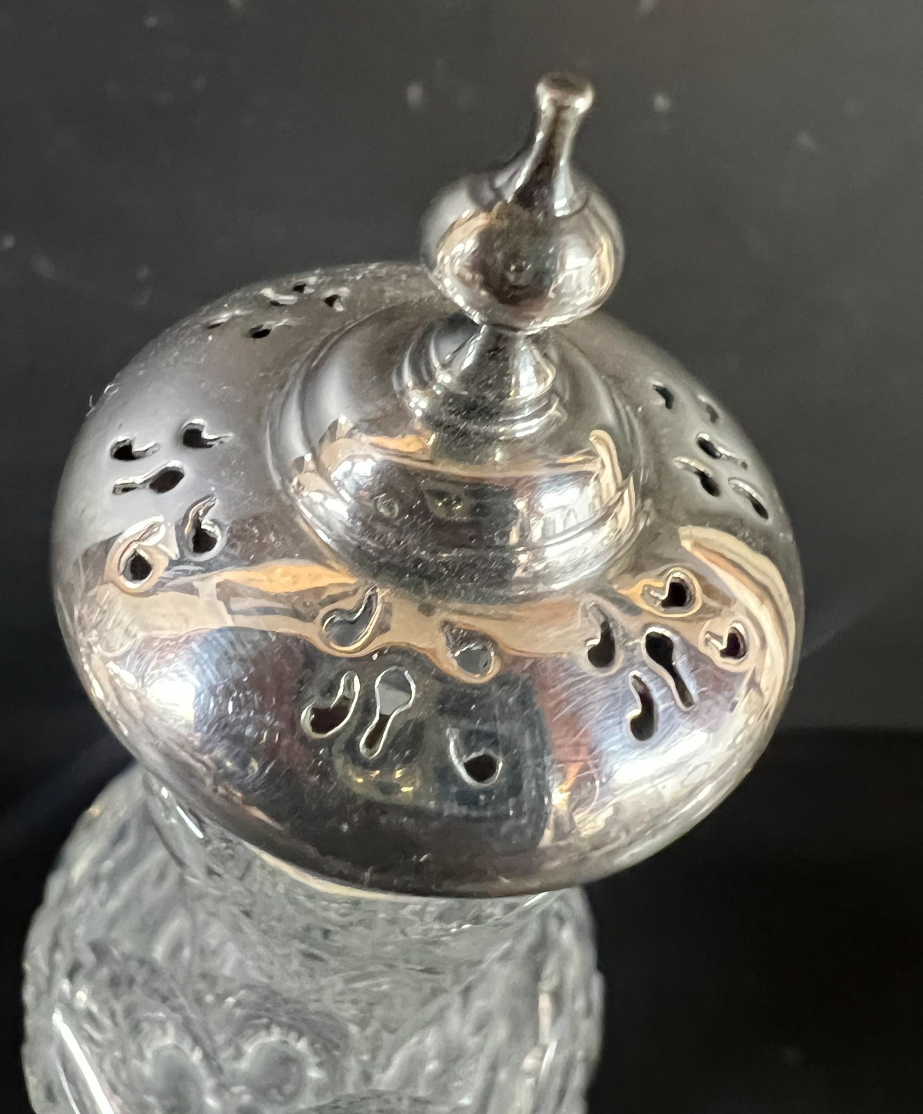 Victorian Silver Plated Martin Hall & Co Cut Glass Cruet Condiment Set c1880