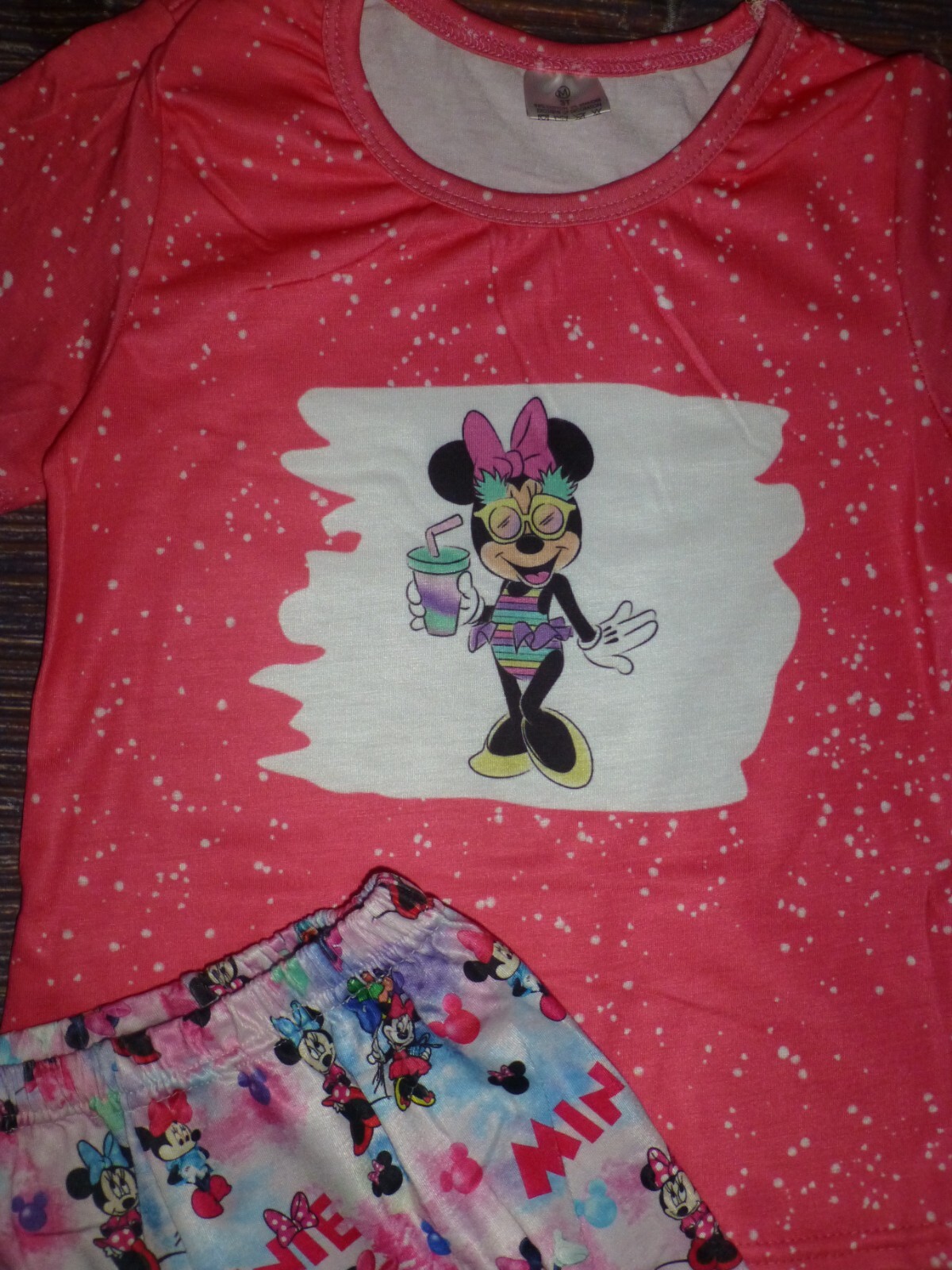 NEW Boutique Minnie Mouse Girls Shorts Outfit Set