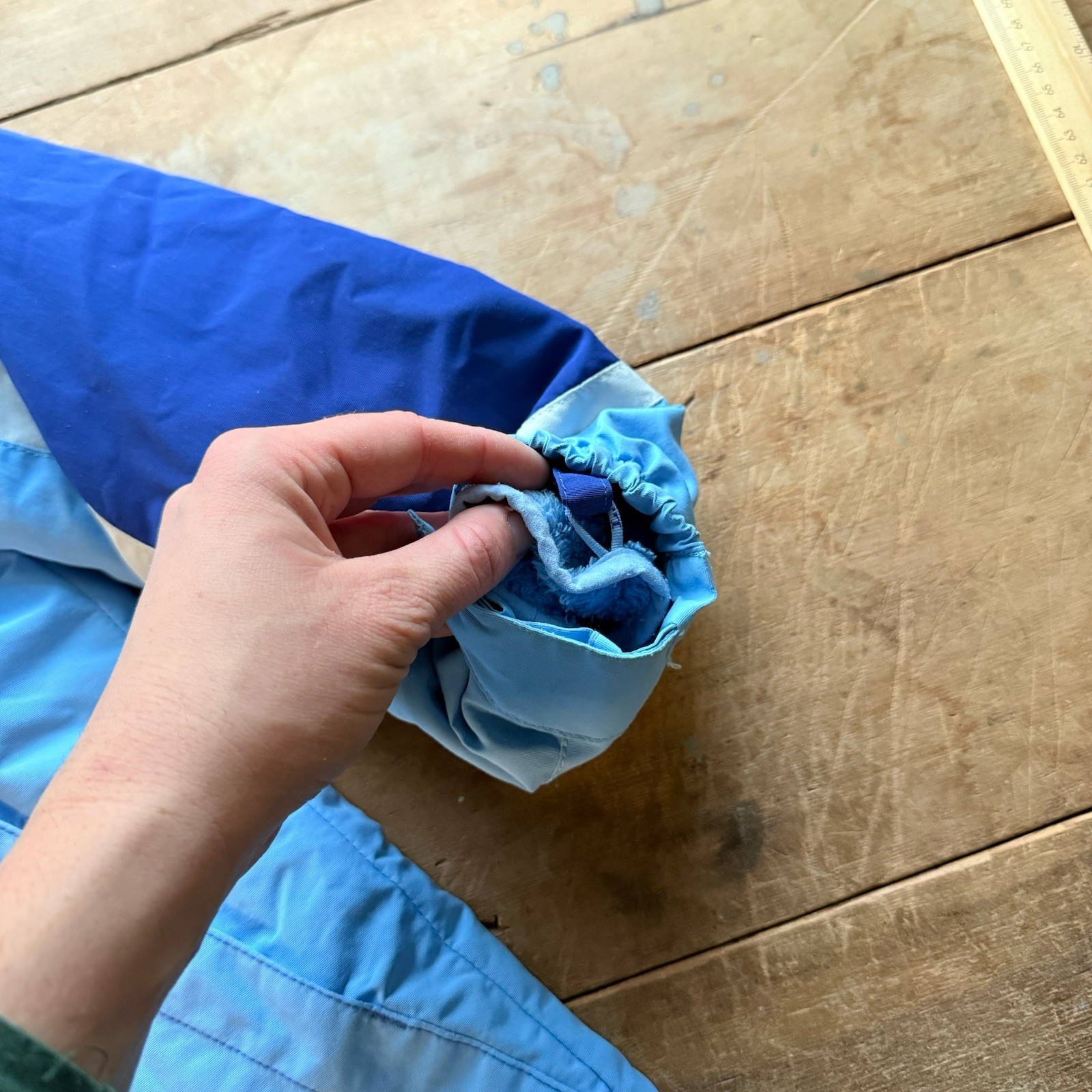 Girls VTG 90s LL Bean Puffer Coat Sz Small Jacket Blue Detachable Liner Y2K Play