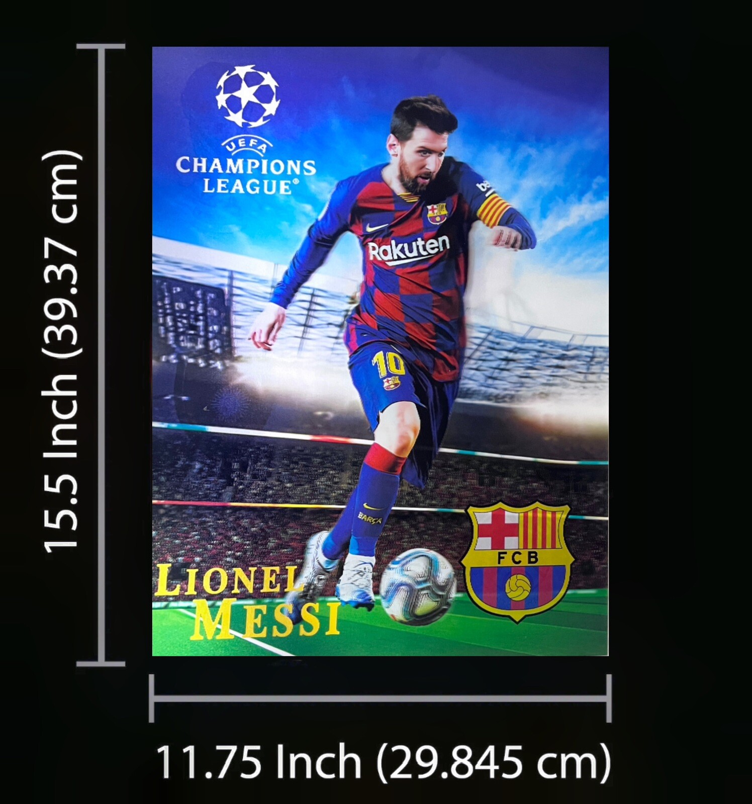 Lionel Messi-3D Poster ,3D Lenticular-3 Images Change