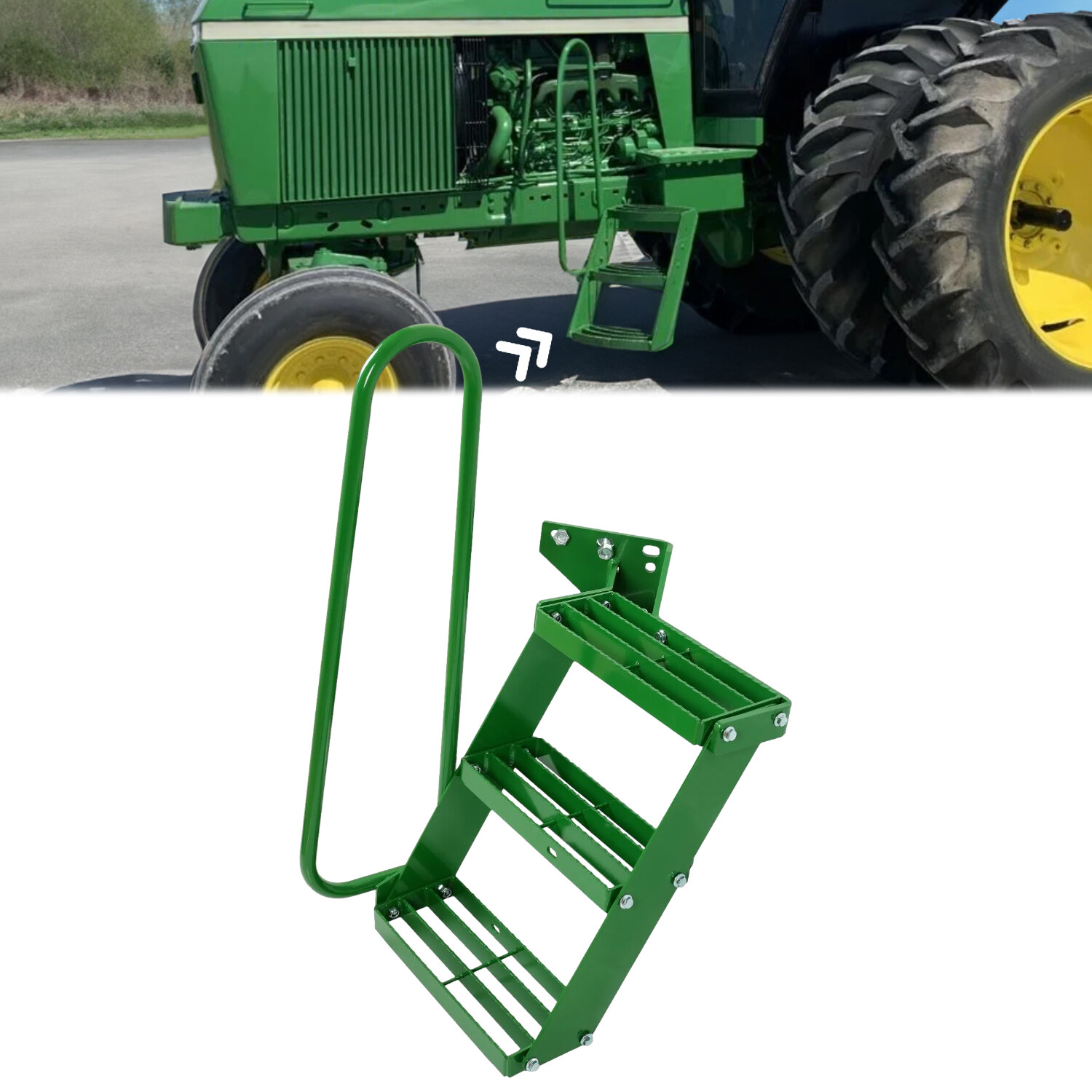 For John Deere 4030 4050 4240 4430 4630 4440 4230 Stair Step Kit W/Left Handrail