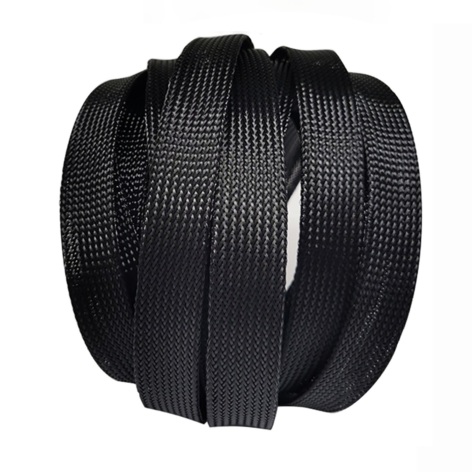 Black Expandable Wire Cable Sleeving Sheathing Braided Loom Tubing 1mm~100mm