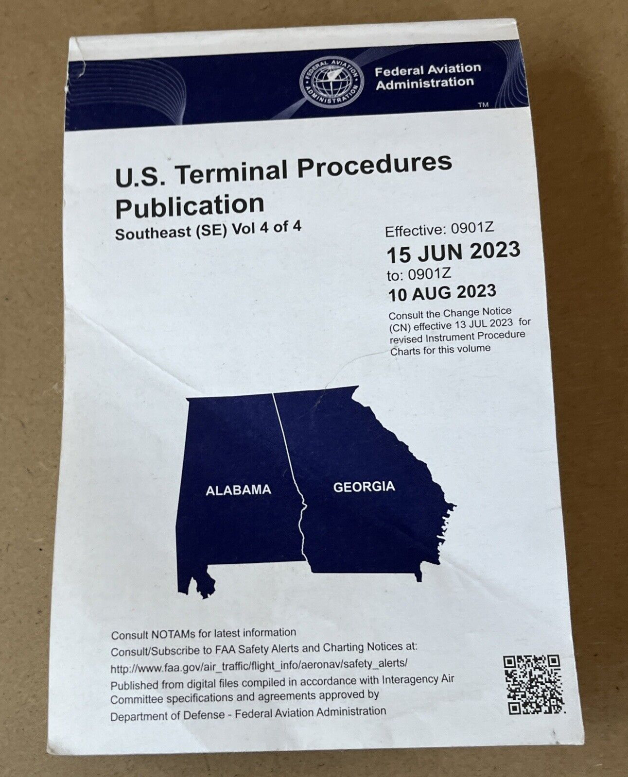 U.S. TERMINAL PROCEDURES PUBLICATION SOUTHEAST Vol 4 OF 4 ( FED.AVIATION ADMIN )