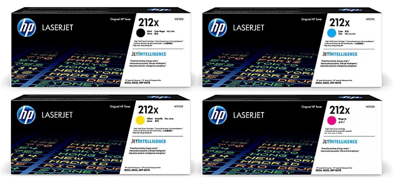 HP 212X High Yield Toner Cartridge Set (Black, Cyan, Magenta, Yellow)  (CF210X -