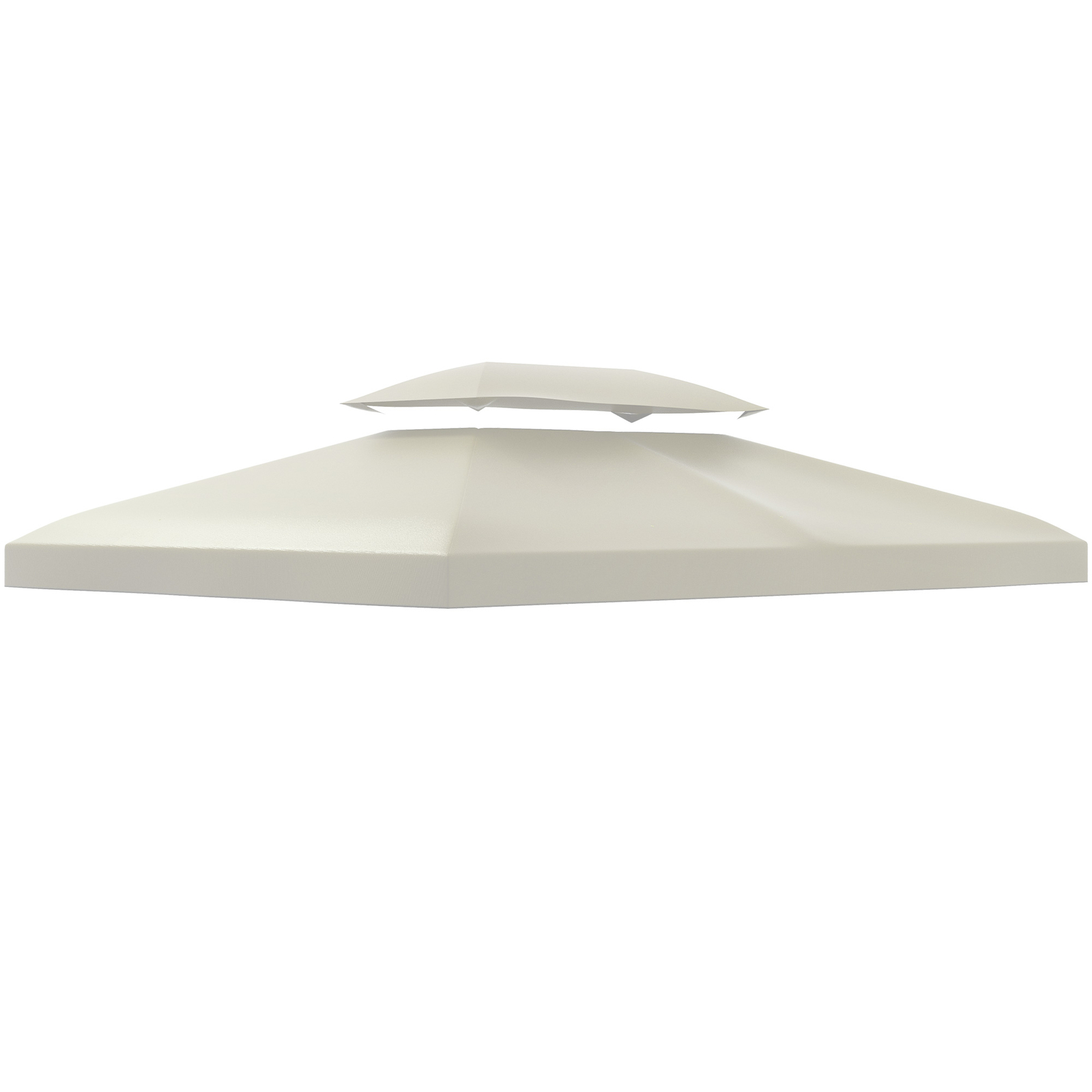 13' x 10' 2-Tier Gazebo Canopy Top Cover Replacement for Patio, Cream White