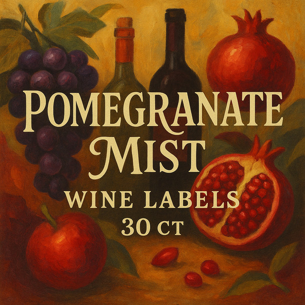 Island Mist Pomegranate Mist Wine Labels 30 ct